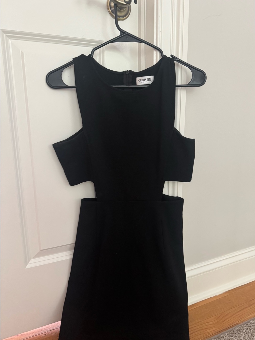Christina Black Cutout Mini Sheath Dress